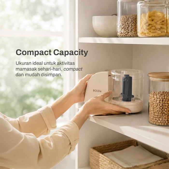 Bolde King Chopper (Food Chopper) Mesin Kuat dan Tahan Panas - Beige
